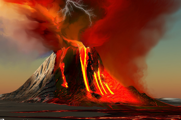 梦到火山爆发