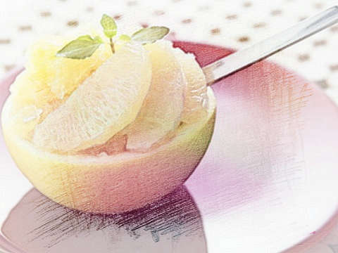 吃柚子