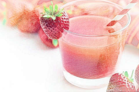 草莓榨汁