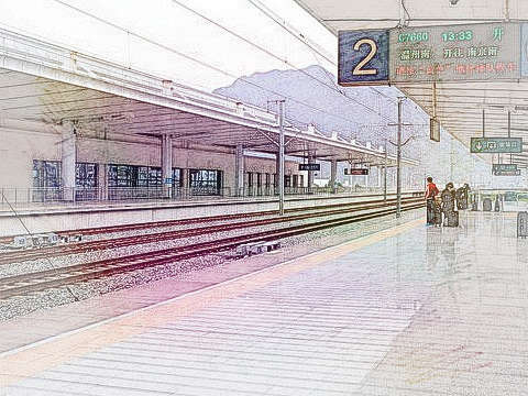 车站 月台