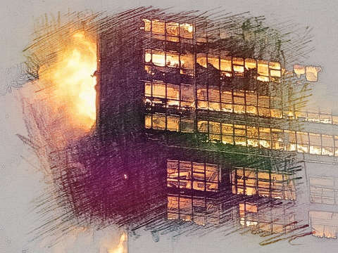 大楼着火