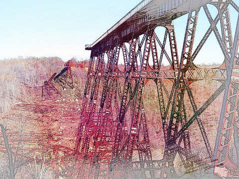铁桥生锈